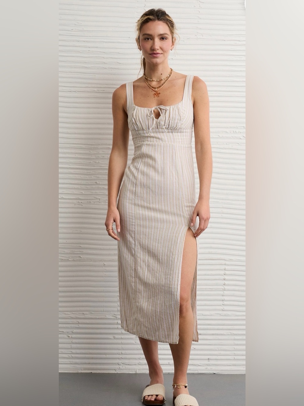 NWT AE Catie Corset Column Midi Dress